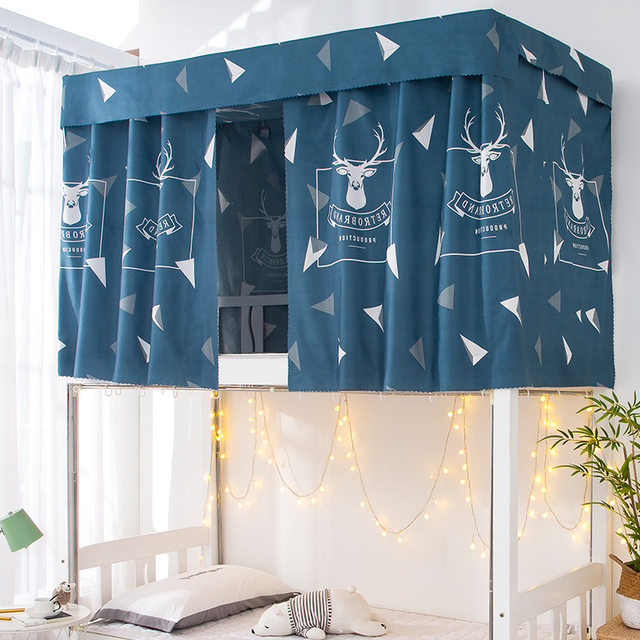 Student Bed Curtains Bottom Bunk Dormitory Blackout Bed Drapes For Bed