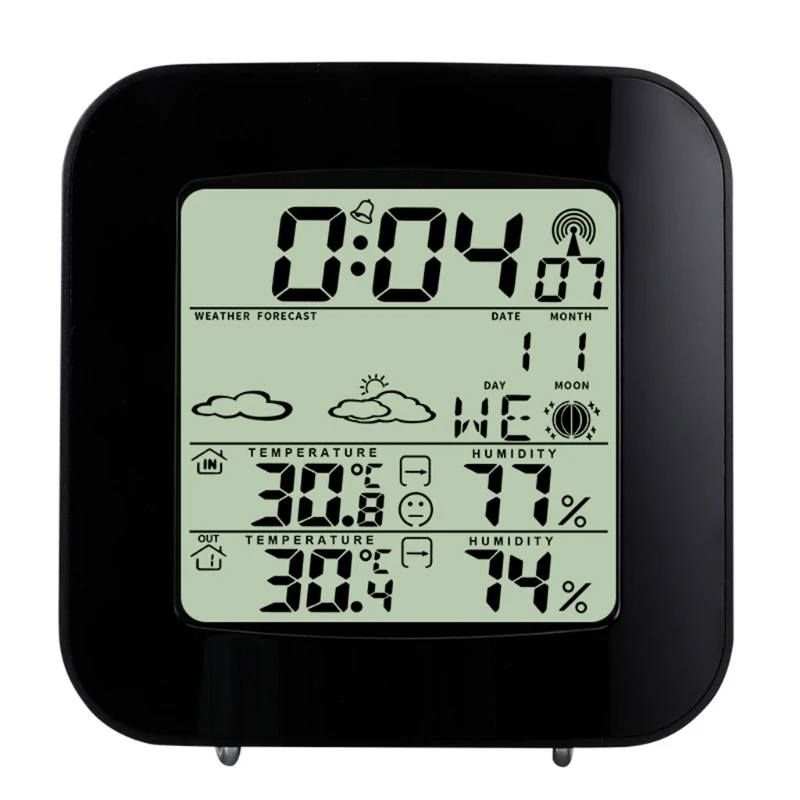 Graden Celsius oosten Standaard 517A Weerstation Draadloze Digitale Binnen Buiten Thermometer Hygrometer  Klok|Timers| - AliExpress