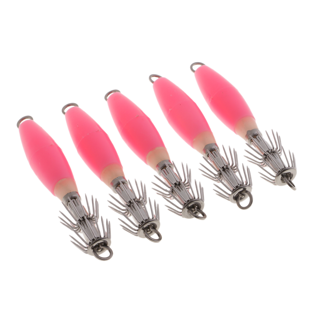 5pcs Sea Fishing Squid Hooks Octopus Hook Saltwater Fishing Lure Hard Bait Gancho de calamar le calmar crochet