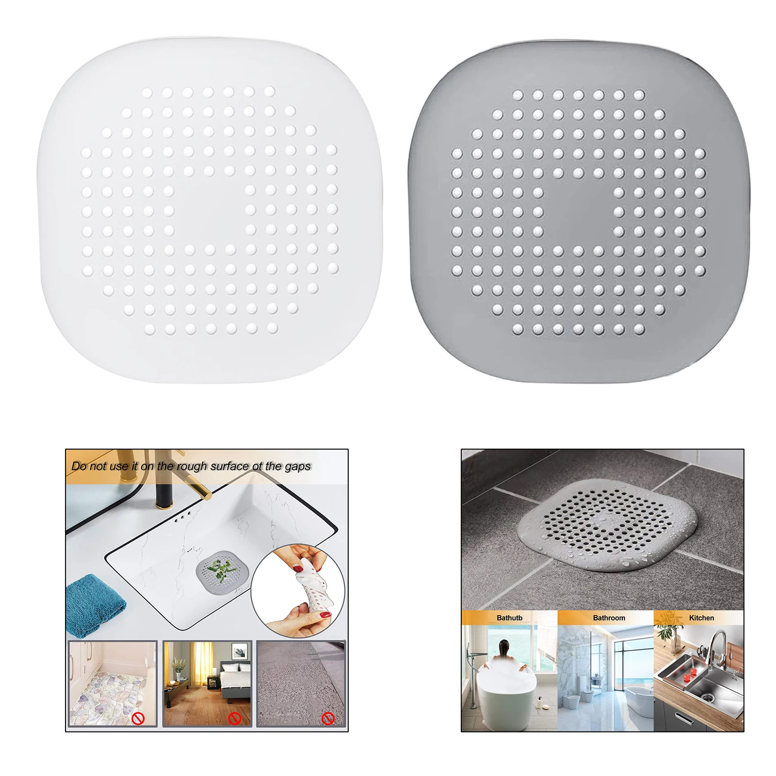 Floor Drain Covers Silicone Drain Strainers Hair Catcher Toilet Sewer Anti Odor Floor Drain Cover for Home Bathroom Supplies
