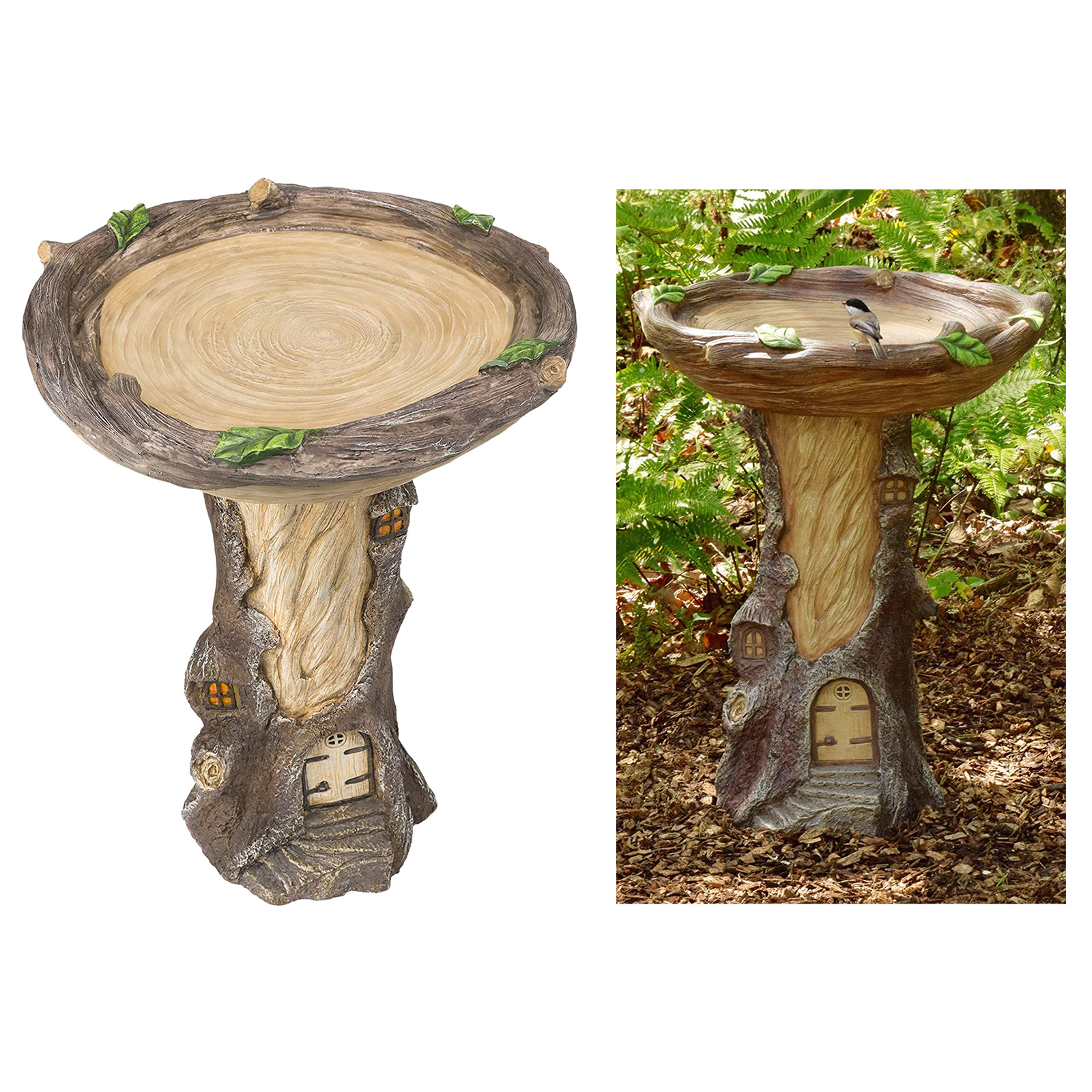 Resin Tree Bird Bath Resin  Flower and Bird Bath Garden Decorations