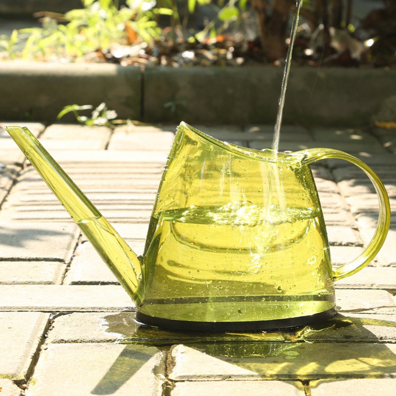 Long Spout Plastic 1.4L Watering Pot Small Modern Green Watering Can for Indoor Outdoor Garden House Bonsai Plants Flower