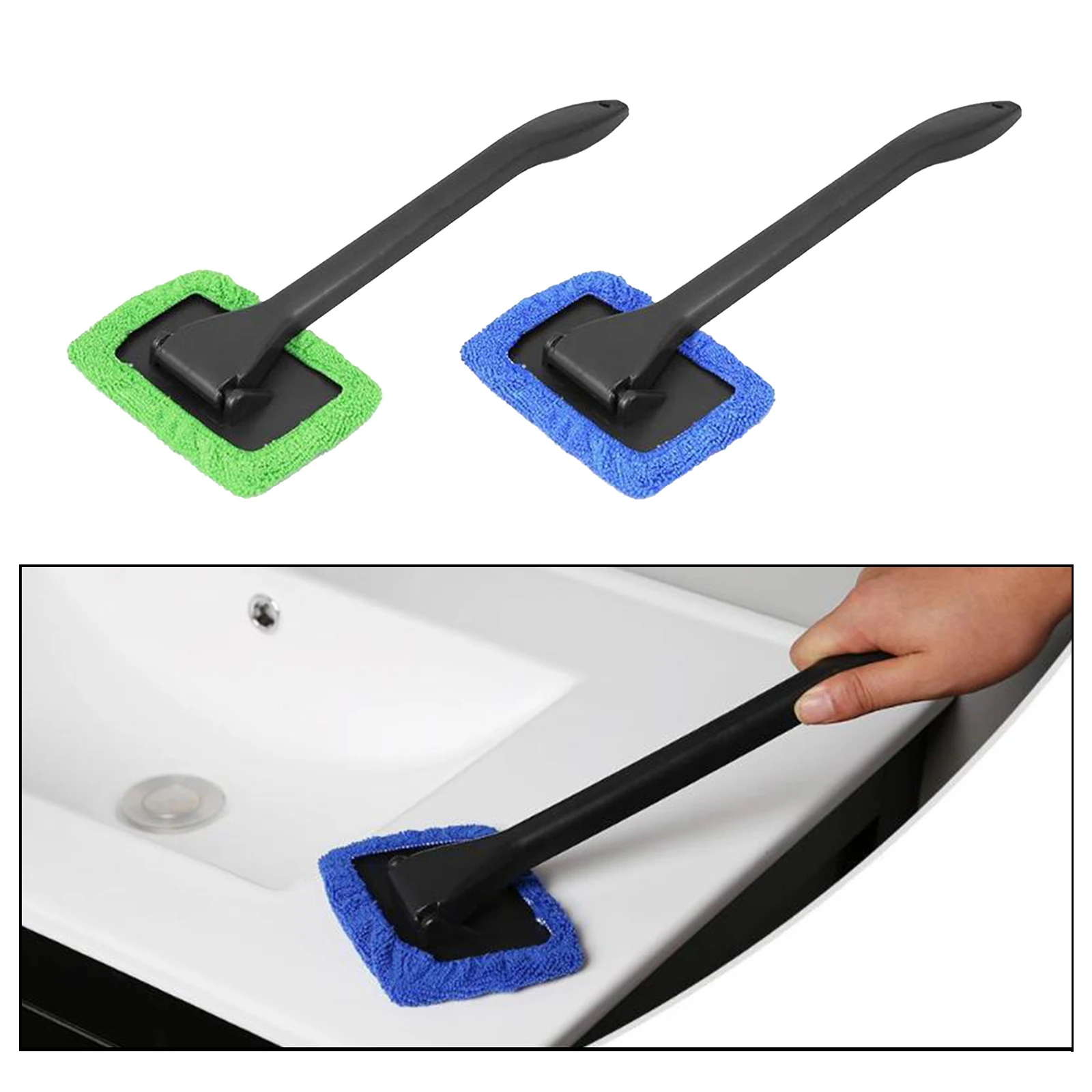 Window Cleaner Brush Kit Car Window Windshield Cleaning Wash Tool Inside Interior Auto Glass Wiper Detachable Car Accessories