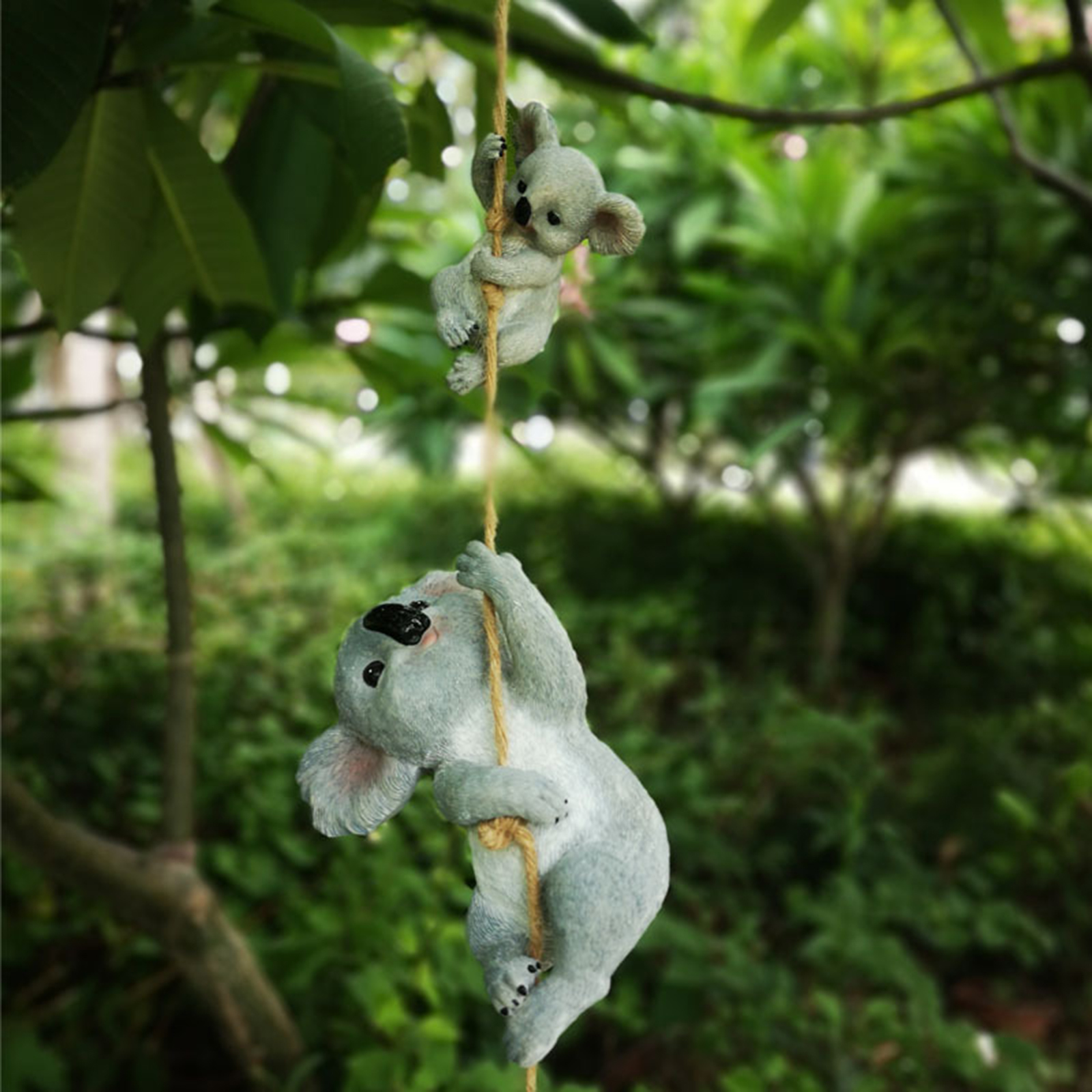 Resin Koala Animal Figurines Outdoor Fairy Garden Figurine Yard Hanging Ornament Decoration Statue Sculptture Kid Gifts