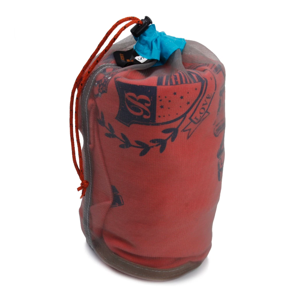 6 Stück Ultra Light Mesh Packsack Aufbewahrungstasche Tasche für Camping 