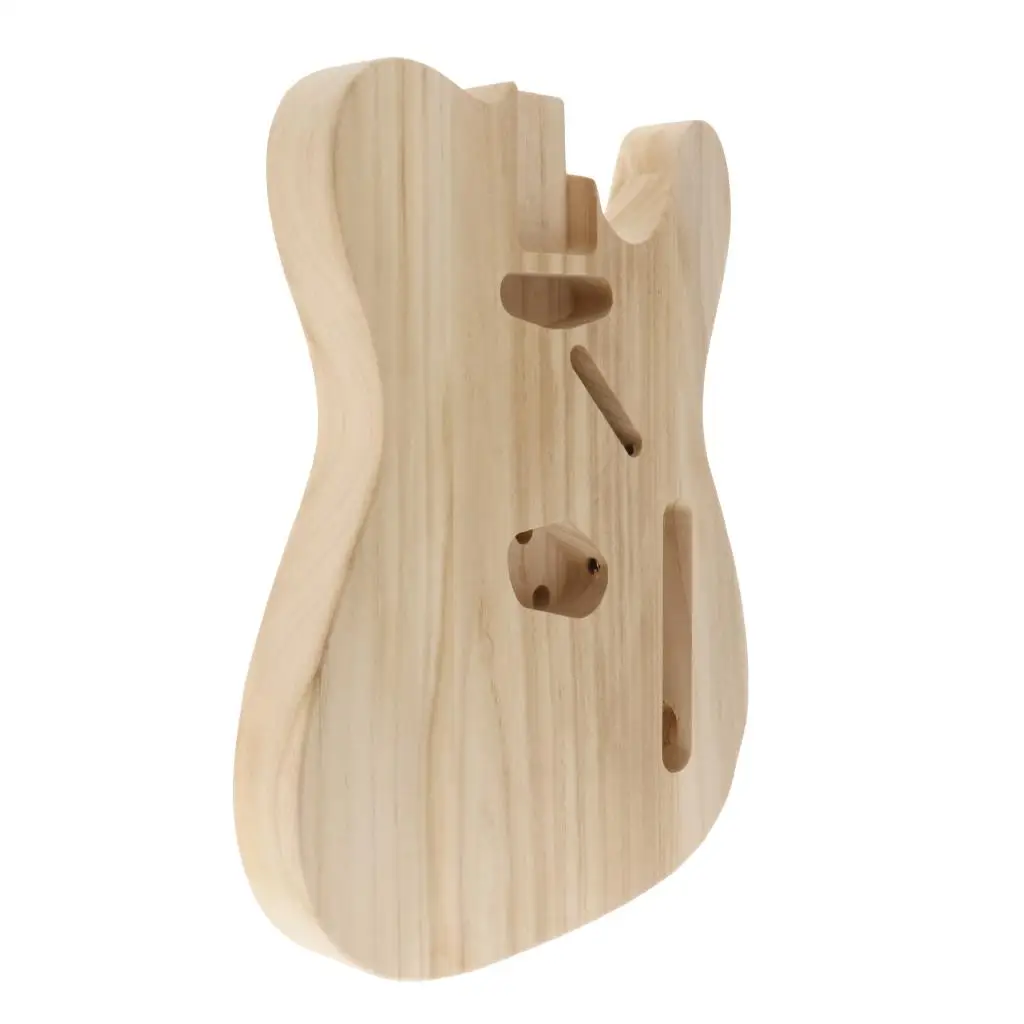 simhoa Maple Wood Polished Electric Guitar Unfinished Body DIY Material for Guitar 