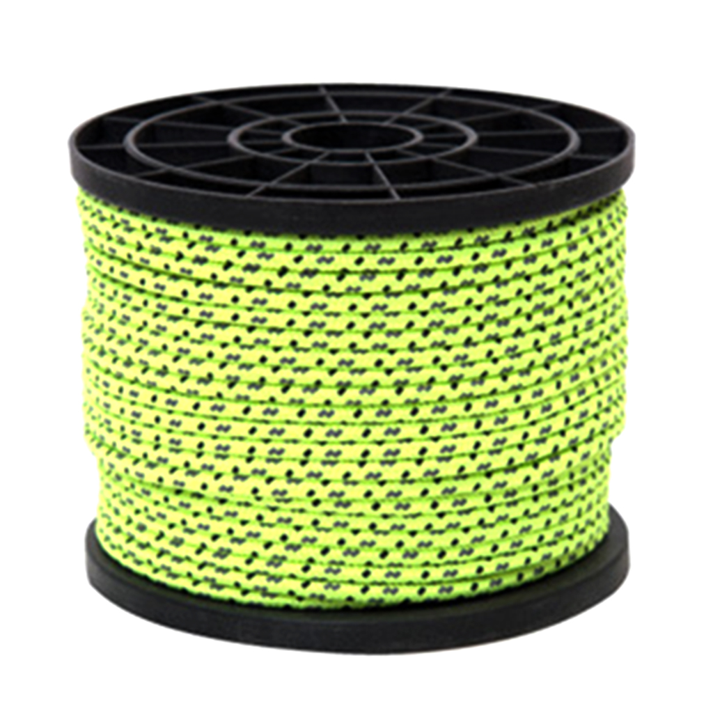 MagiDeal 4mm 50m Outdoor Reflective Camping Awning Cord Paracord Tent Reel Roll Guy Rope Line for camping Tent Awning Canopy