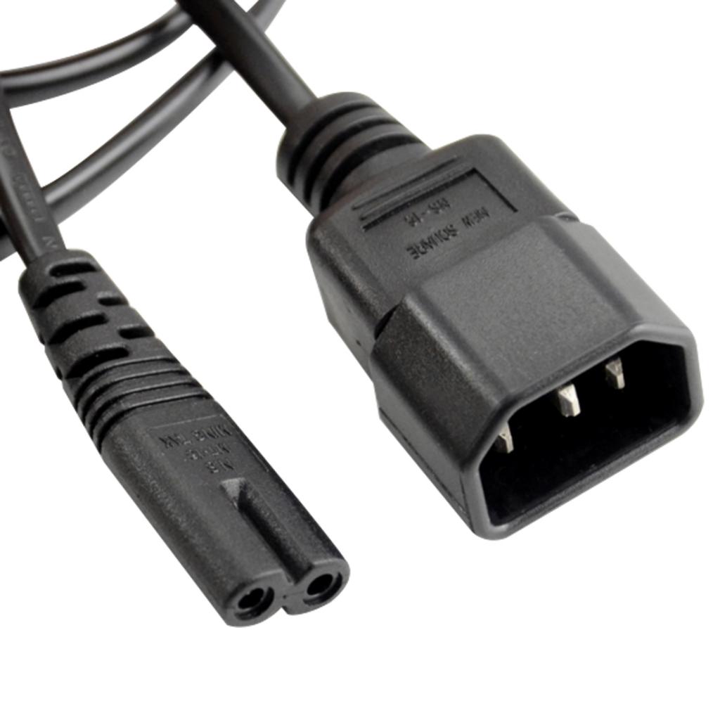 Computer Power Adapter Cable (IEC 320 C14 to C7 AC 2P) 10A - Wall Power to PDU,