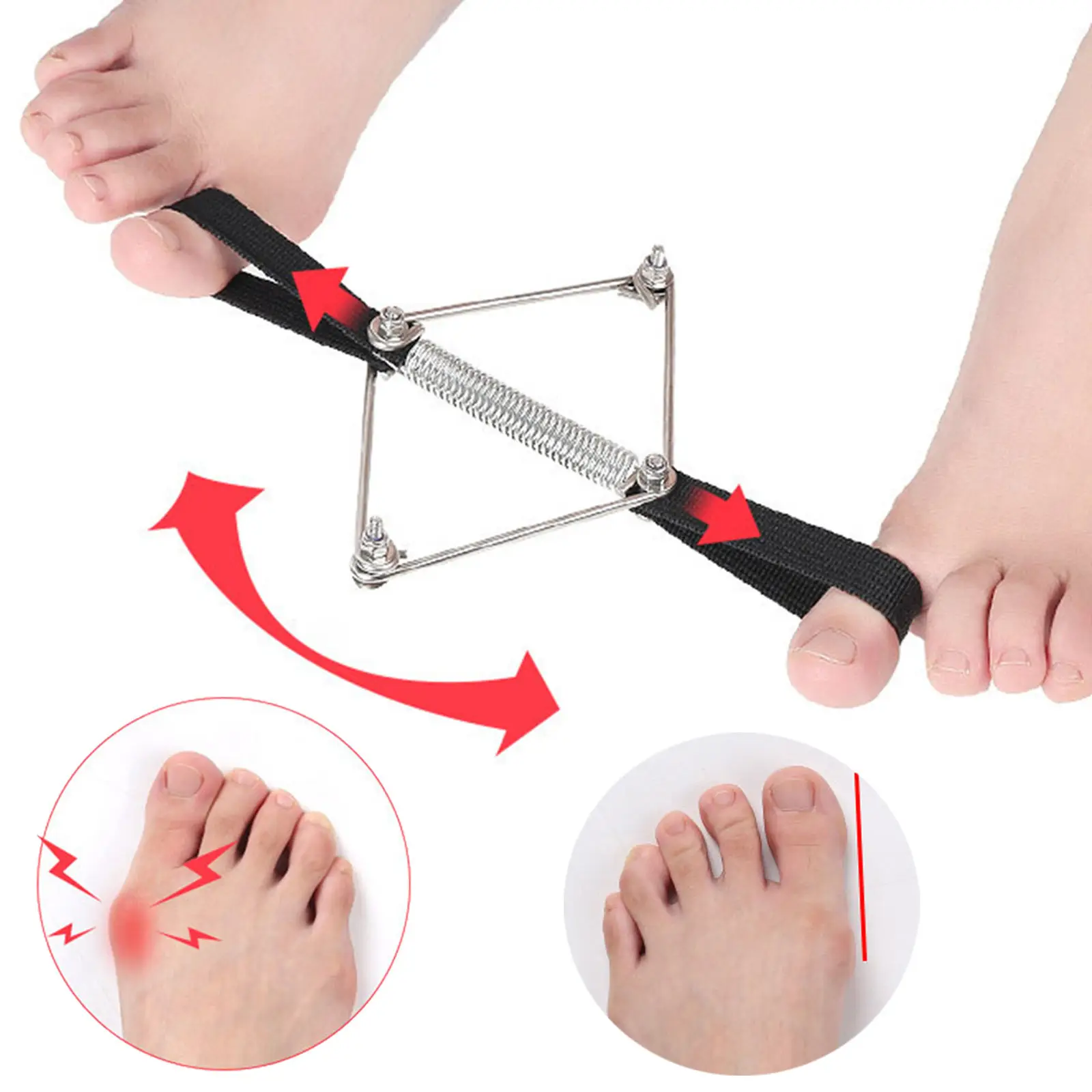 Bunion Corrector Elastic Toe Straightener Toe Exerciser for Hammer Toes Big Toe Joint Fitness Use Foot Care Correct Your Toes