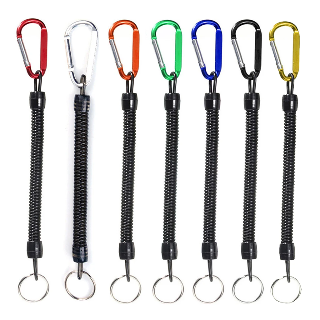 Fishing Lanyards Coil Boat Boating Secure Pliers Lip Grips Safety Ropes 100-120cm