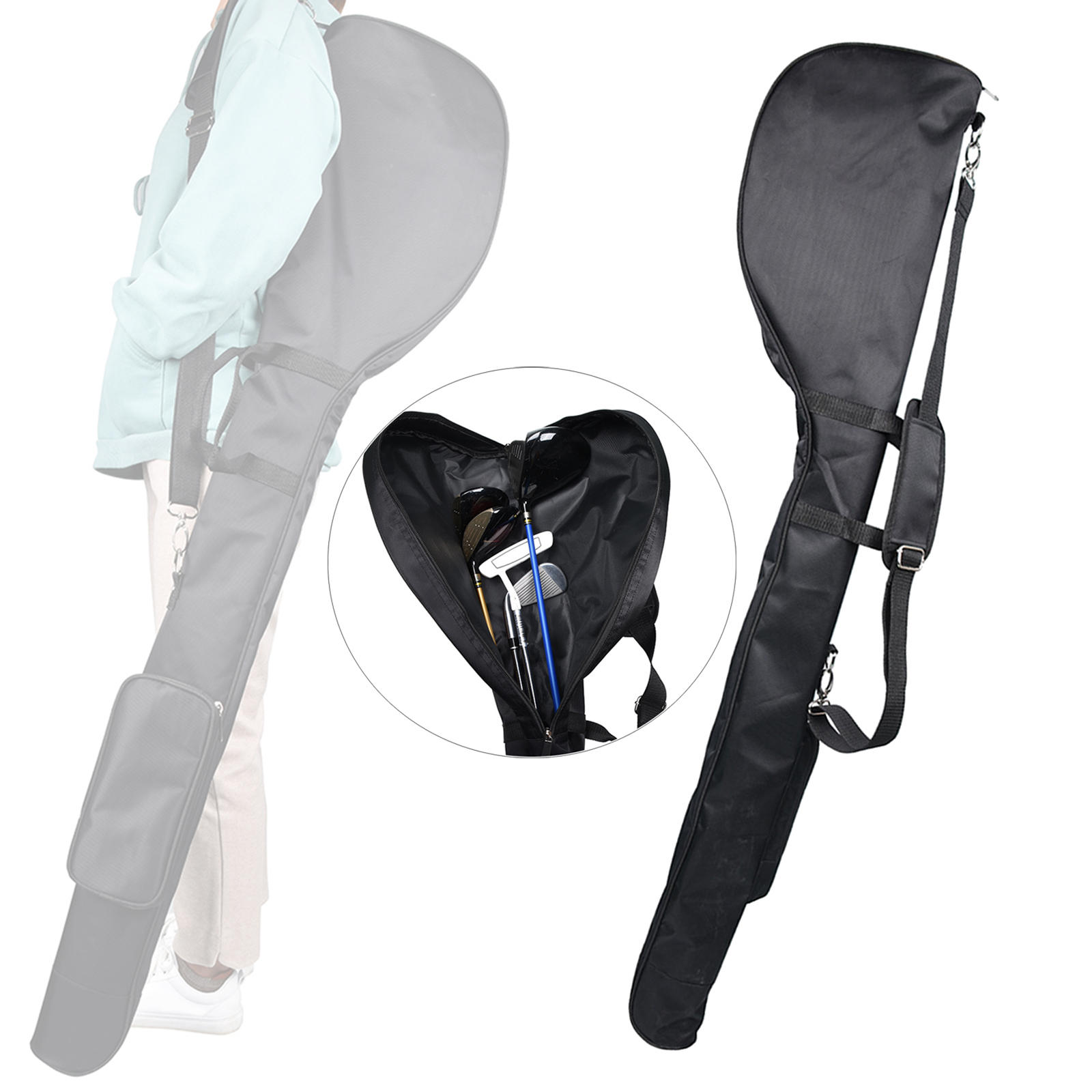 Golf Bag Clubs Case Waterproof Lightweight Portable Zippered Travel Bag Foldable Thick and Tough Carry Bag Sunday Bag