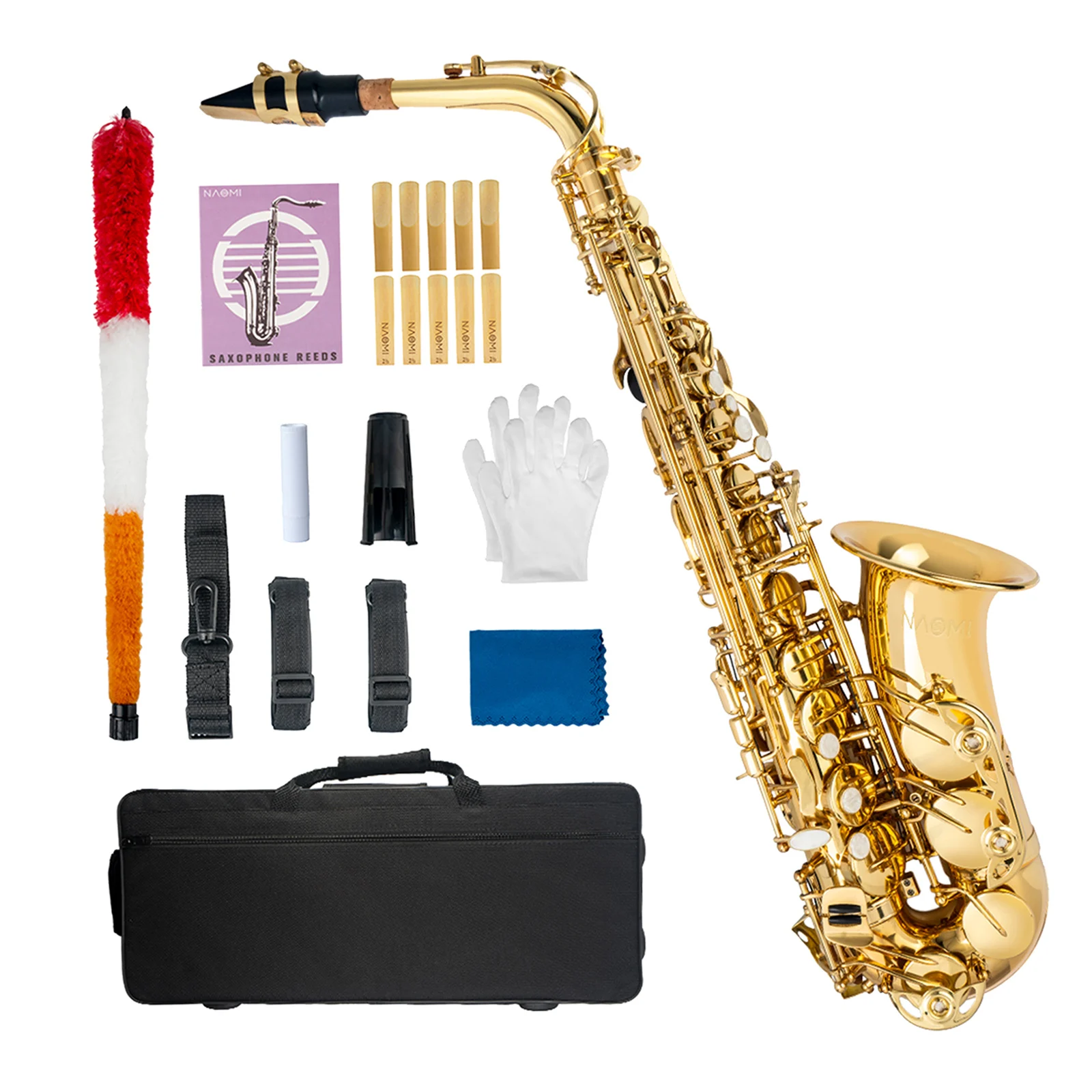 Professional NSA-802 Eb Alto Saxophone Lacquer E Flat Sax Music Instrument