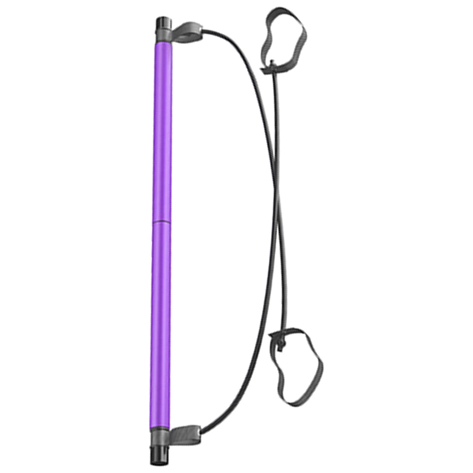Pilates Exercise Bar Gym Workout Stick with Resistance Band Body Building Puller Yoga Rope Fitness Sport Pilates Bar