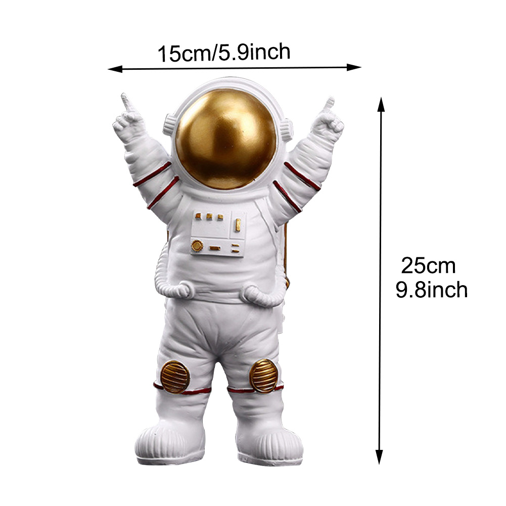 menino desktop astronauta estátuas resina escultura carrinho