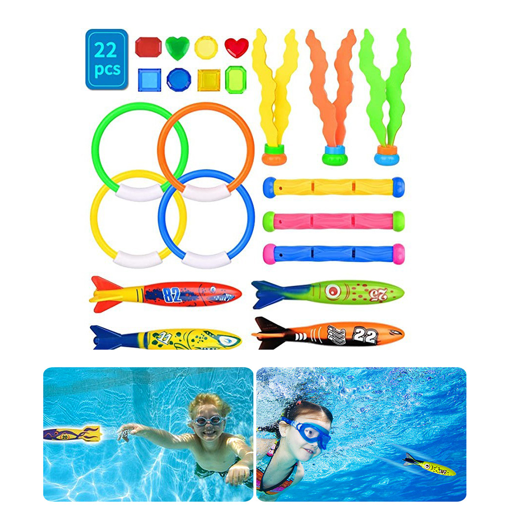 Swimming Pool Toys for Children 22pcs Diving Water Game Toys Children