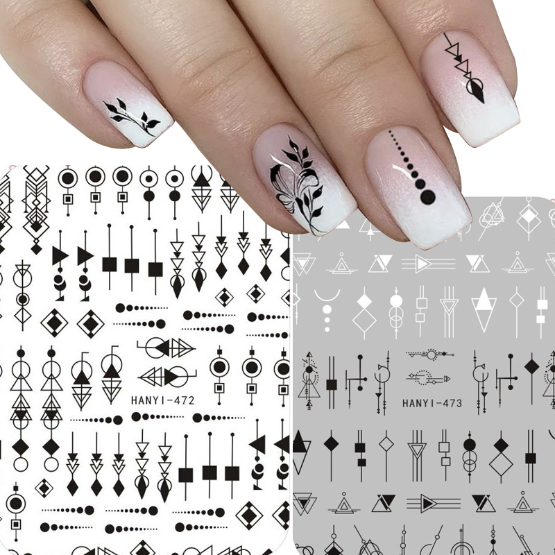 Best of 1pcs Black White 3D Nail Sticker Decals Cool English Letter Nail Art Decoration DIY Manicure Design Christmas And New Year Gift Reviews & Tips