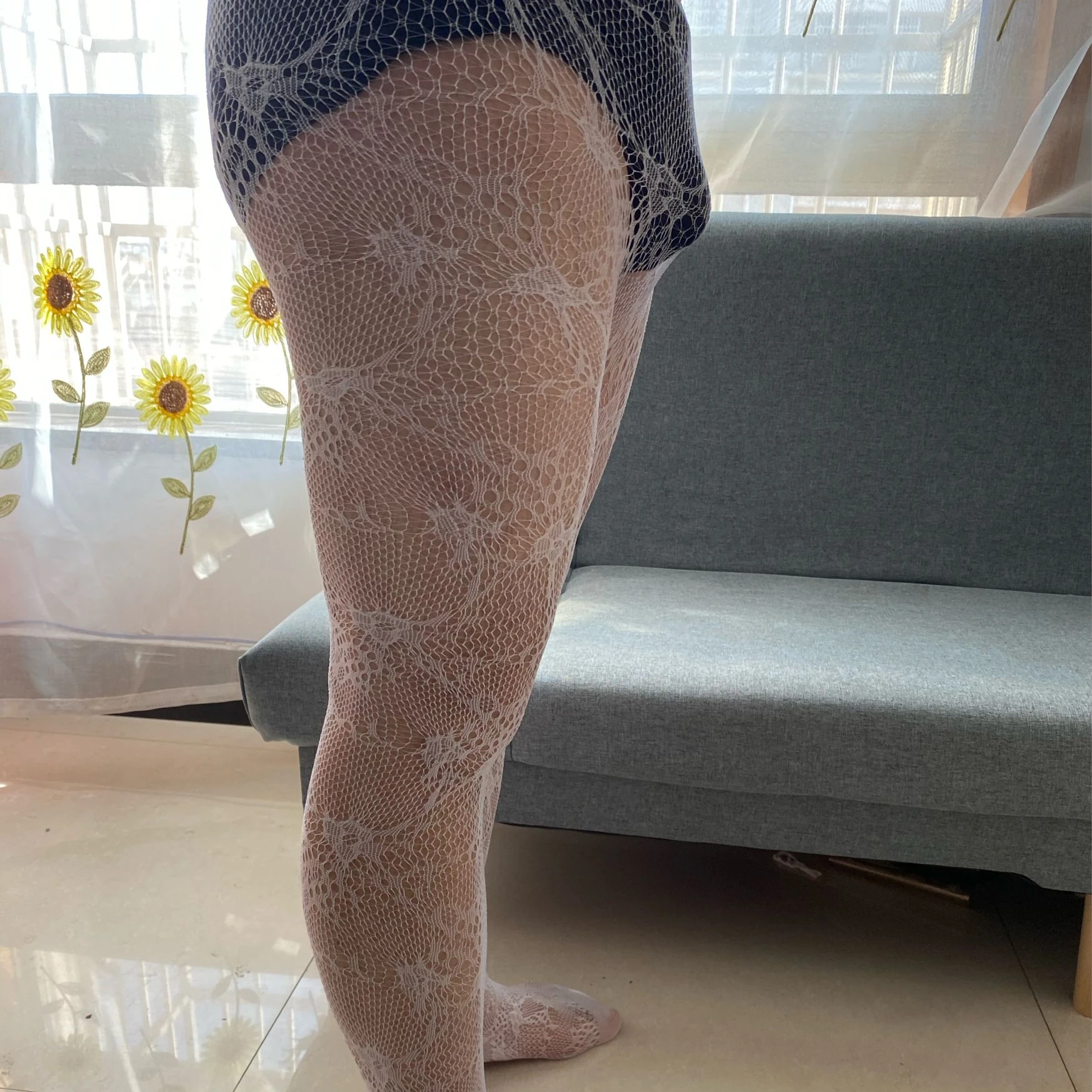 Plus Size Lingerie Men's Tights Sexy Male Underwear 2021 Hot Sale Fishnet Transparent White Pantyhose for Husband Boyfriend Gift hosiery socks