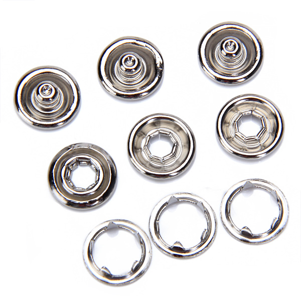 50 Sets Open-Ring Metal Snaps No-Sew Button Fasteners Studs DIY Scrapbooking Buckle Fasteners Press Button Sewing Accessories