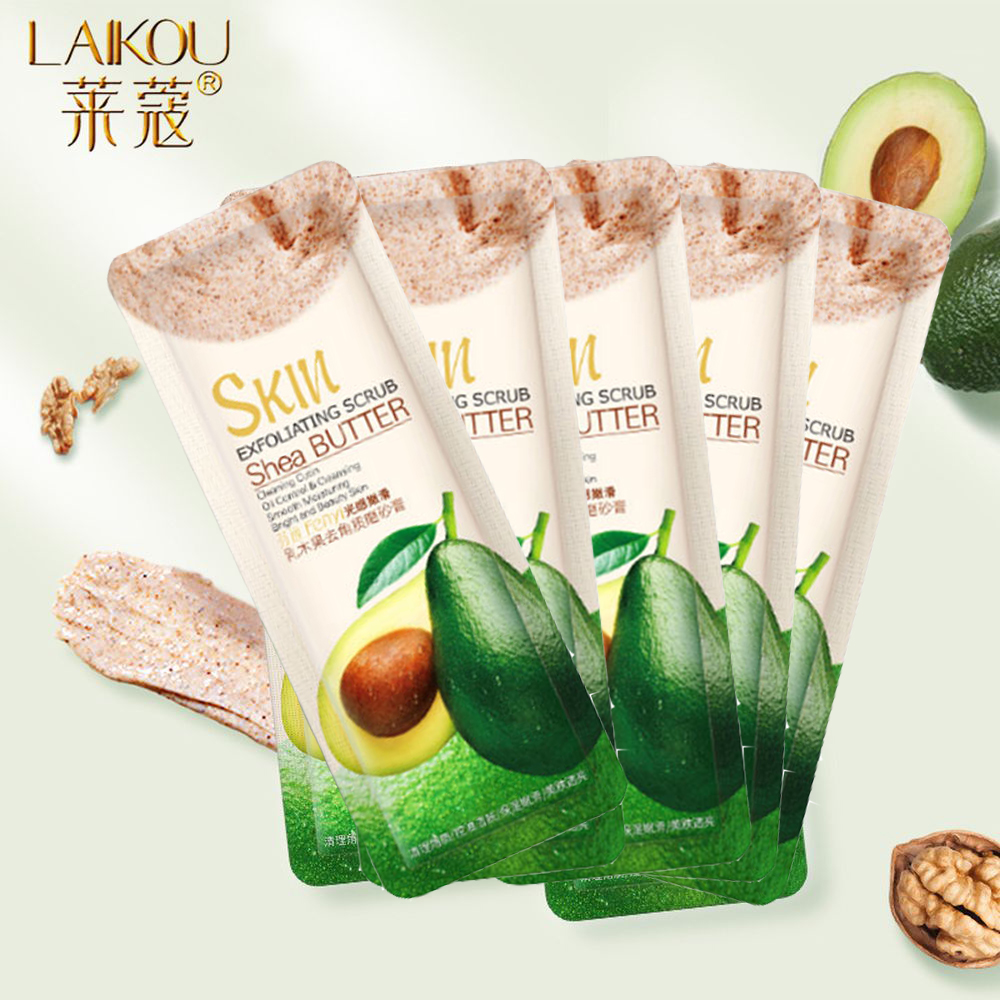 Best of LAIKOU 5pcs Shea Butter Exfoliating Peeling Gel Facial Scrub Moisturizing Whitening Nourishing Repair Scrub Face Cream Skin Care Reviews & Tips