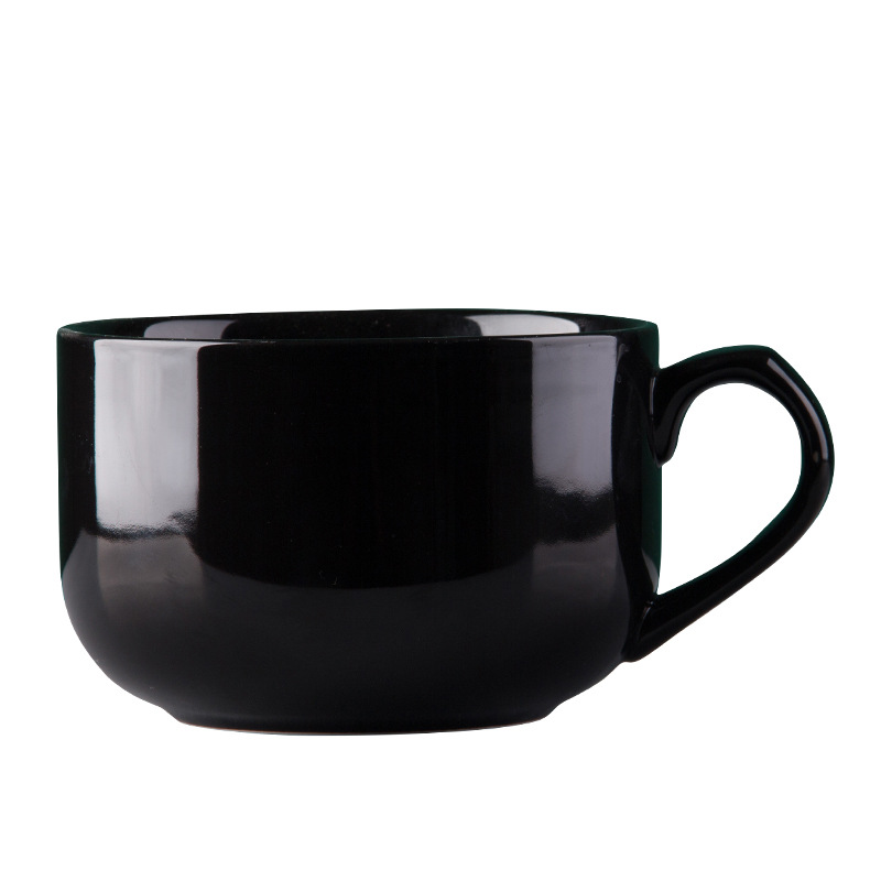 Caneca grande cerâmica para café e leite,