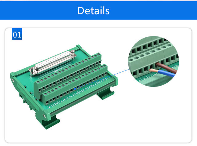 DB37 37 Pin D-SUB DR-37 Male/Female Signals Terminal PCB