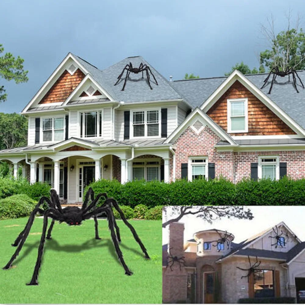 2019 Halloween Spider Haunted House Prop Indoor Outdoor Black Giant Scary Decor 