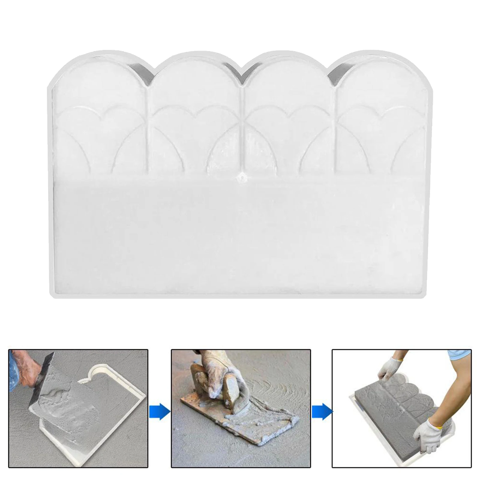 40x25cm Concrete Molds DIY Garden Lawn fence Cement Plastic Mold Green Belt Brick Concrete Mold Paving Molds