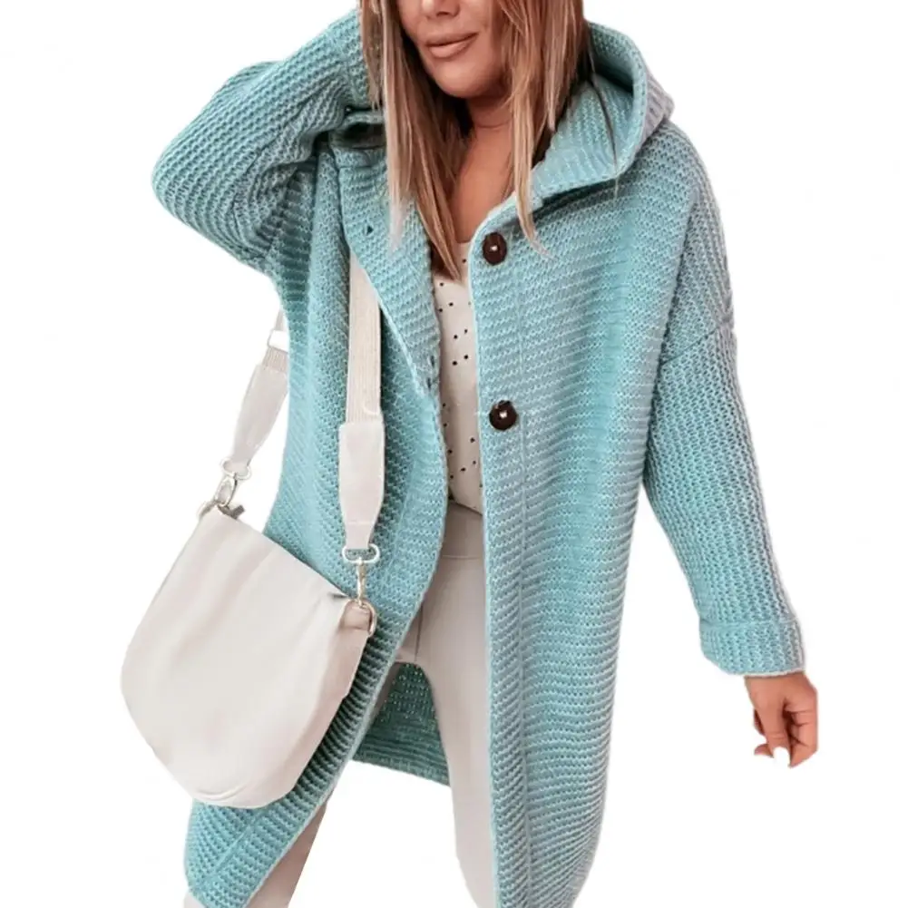 cardigã feminino de manga casaco com capuz de dois moda outono inverno