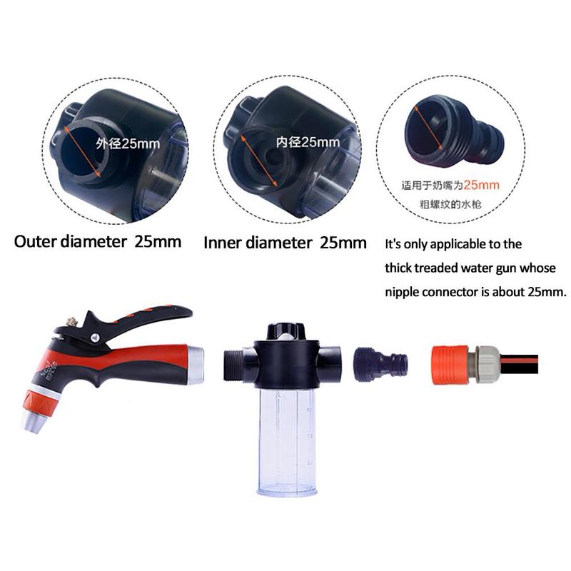 Haushalt Multifunktionale Auto Waschen Wasser Gun 100ml Schnee Schaum Flasche Lance – Detail 8
