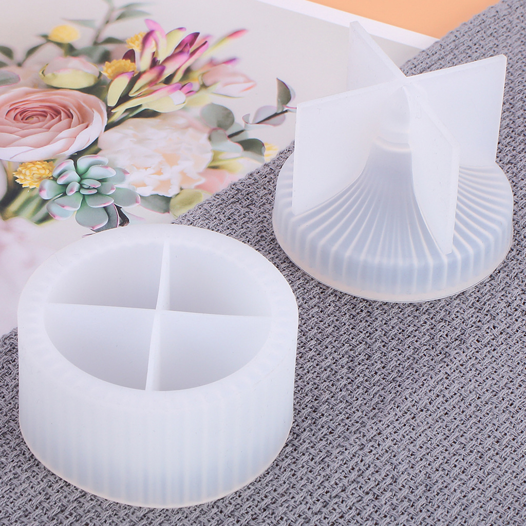 Striped Silicone Mold Epoxy Resin Art Ashtray Handmade Lidded Gift Jewelry Box Making Table Decor Mould Supplies Multipurpose