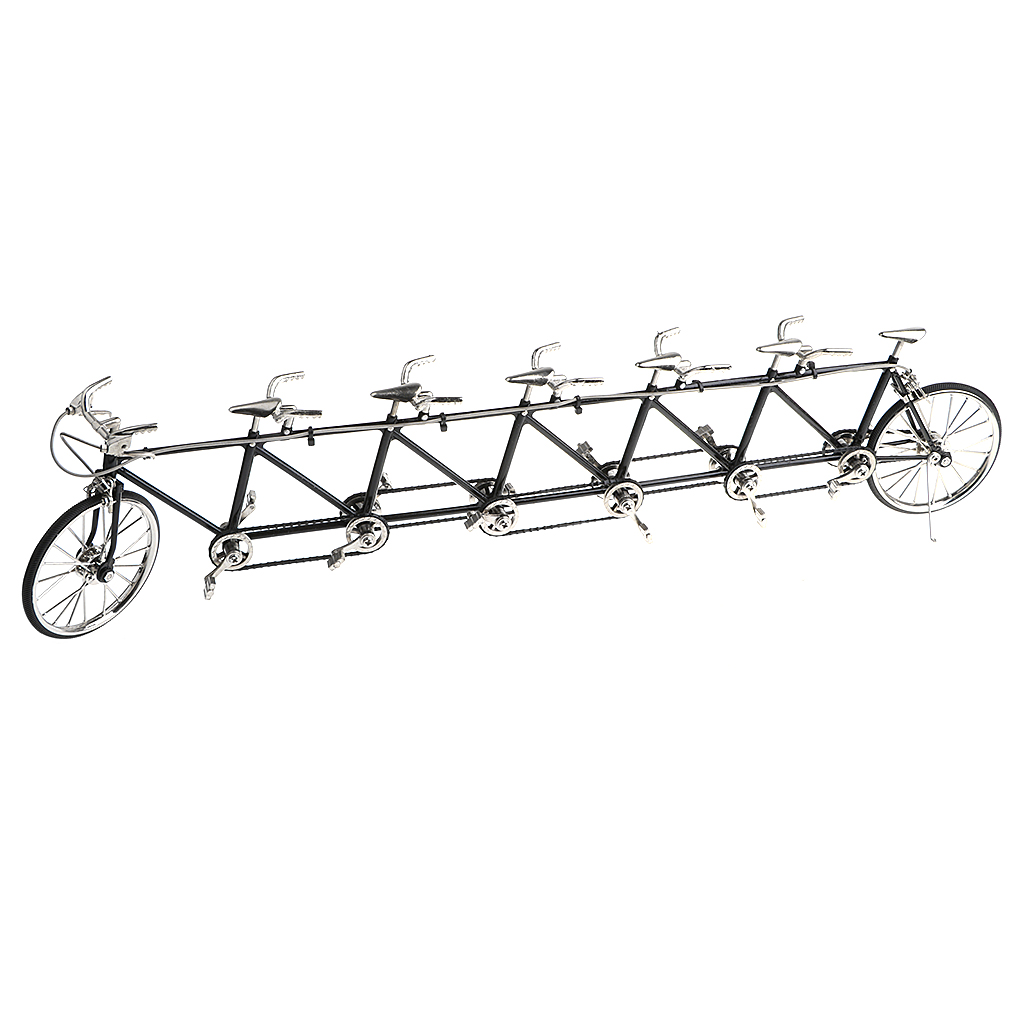 1/10 Scale Simulated Alloy Tandem Bike ATVs Model Road Bicycle Vehicles Model Decoration Gift Home Showcase Decor