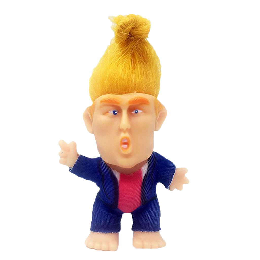 Donald Trump 2020 Collect Model Long Hair Troll Doll Wearing Suit Doll