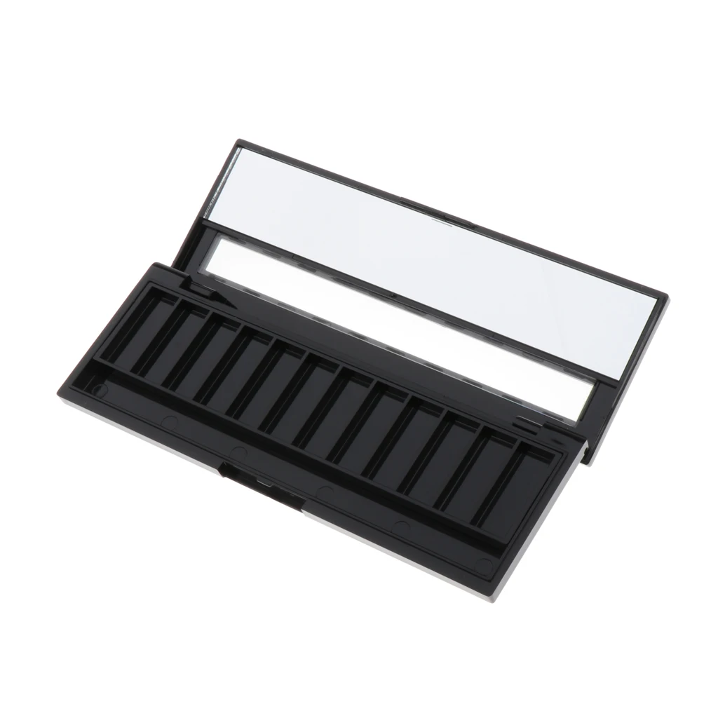 Empty Eyeshadow Makeup Palette with 12 Small Space, Compact Travel Size(Black