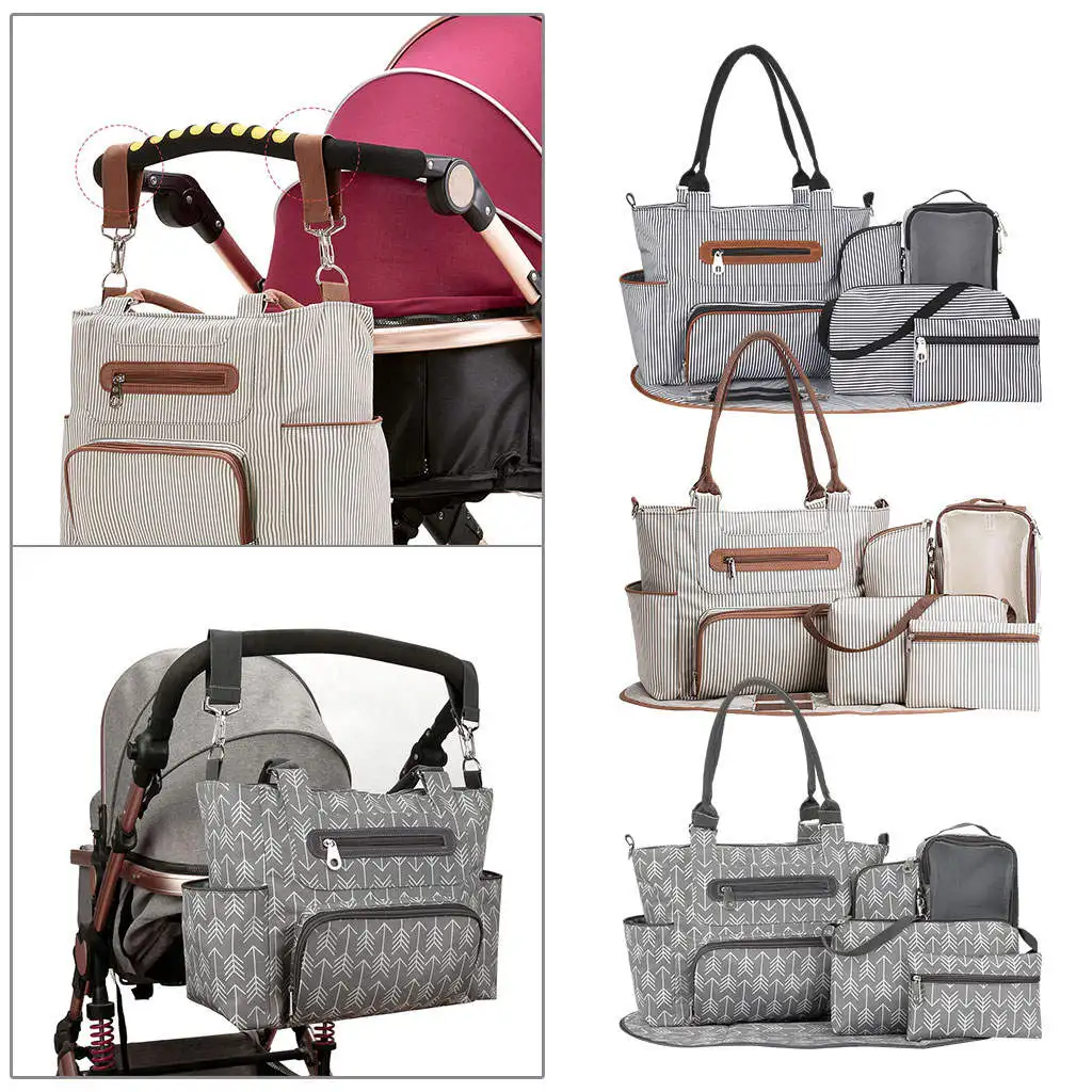 Large Capacity Maternity Diaper Bag Handbag Fashion Printed Multifunction for Travel Buggy