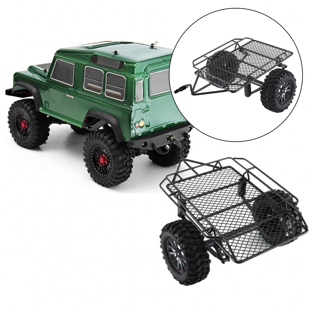 Metal Racing RC Trailer Car for SCX10 SCX10 II 4WD CC01 1/10 DIY Accessories
