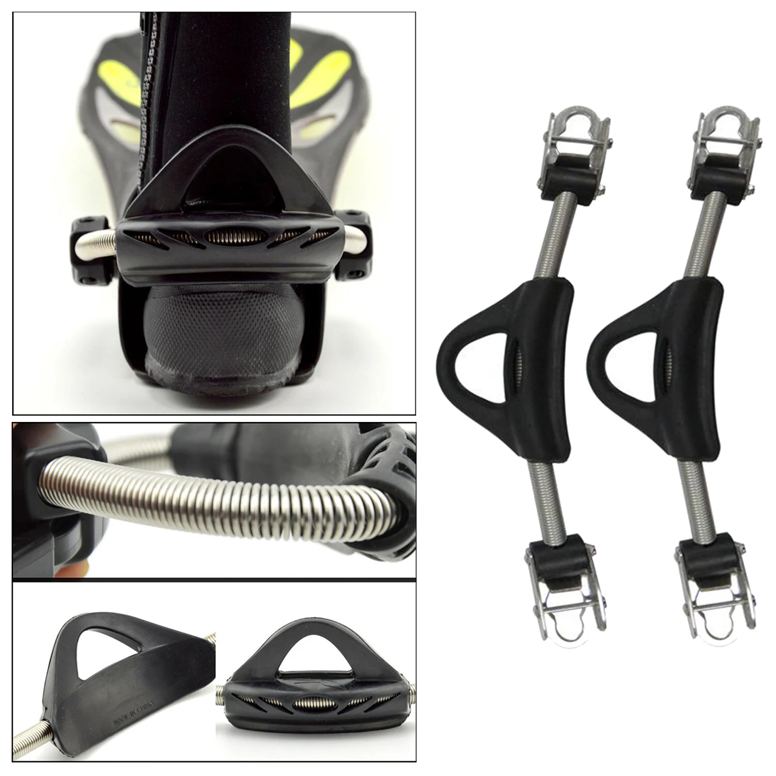 Pair Scuba Diving Fin Spring Heel Strap with Quick Release Buckles 