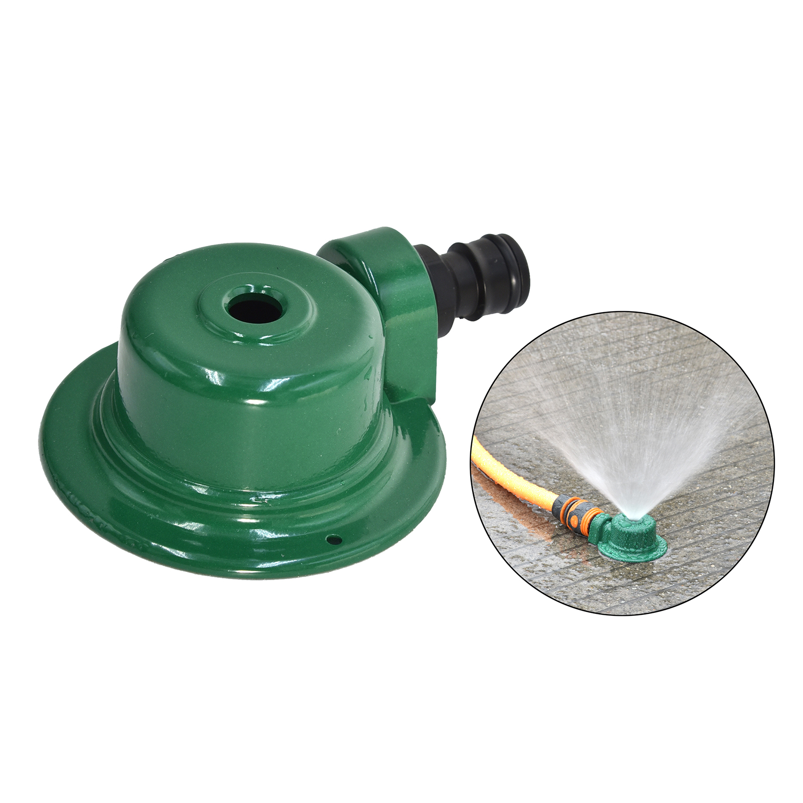 Sprinkler Zinc Alloy Lawn Watering Sprinkler Head Garden Spray Nozzle Easy Hose Connection