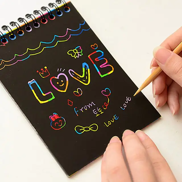  45 PAGES Rainbow Scratch & Sketch Painting Books, Large Color  Block Magic Scratch DIY Graffiti Creative Note pad Gift for Kids&Adults,  Hand-eye Coordination Art&Crafts (Dinosaur/Animals/Flower)