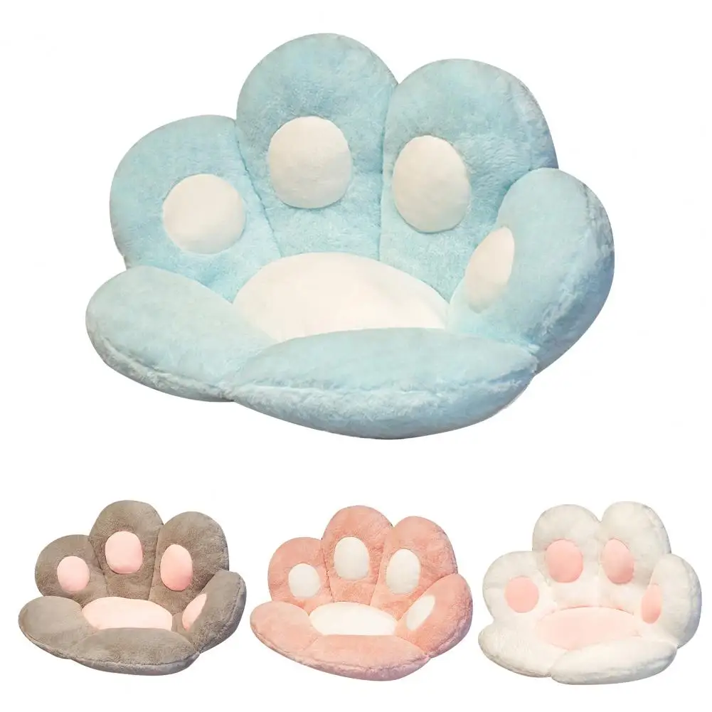 large cushions Cartoons Chair Cushions 2 Sizes Cat Paw Plush Seat Cushion Skin-Friendly PP Cotton Desk Seat Backrest Pillow For Home Decoration chair cushions indoor