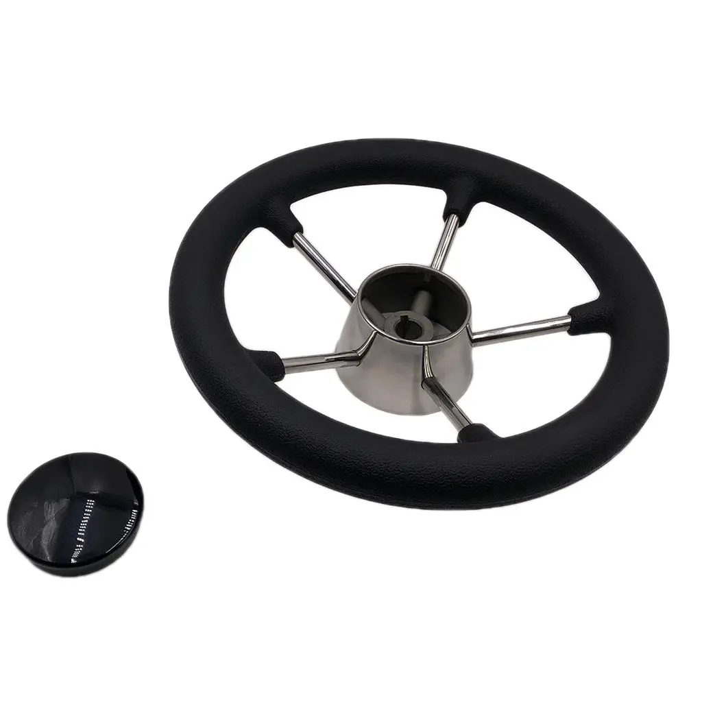 Universal 5-Spoke 11`` Boat Steering Wheel 3/4`` Tapered Shaft Non-directional Steering Wheel For Yacht Boat Accessorie Marine