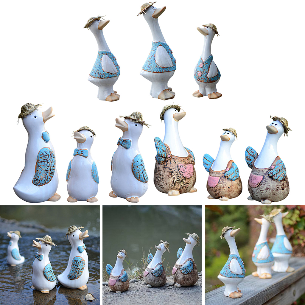 Ceramic Duck Animal Home Houses DecorationCraft Garden Landscaping Decor DIY Accessories