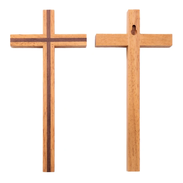 Cruz de pared de madera artesanal, cruz cristiana, cruz católica, cruz  religiosa, cruz de Navidad, cruz de Pascua para iglesia, hogar, habitación