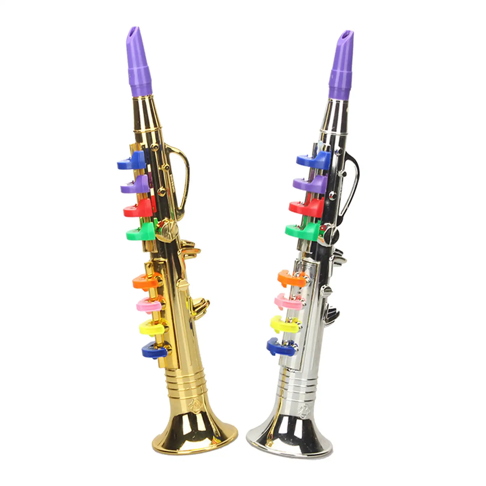 Kids Saxophone Trumpet Clarinet Child Gift Saxophone Musical Toys Music Playing Tool Simulation instrument With 8 Colored Keys