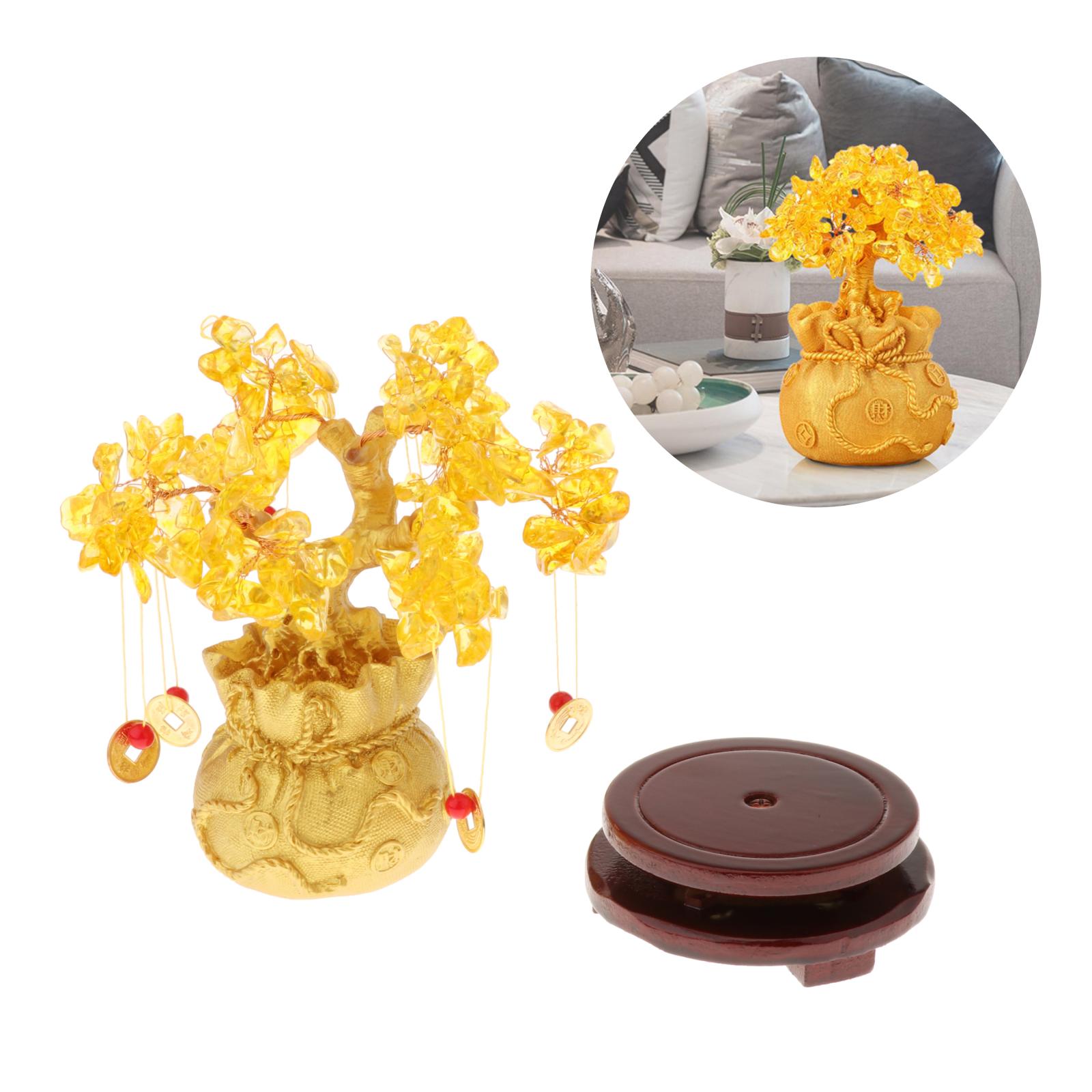 FengShui Lucky Tree Ornaments Natural Crystal for Home Office Store Busniess