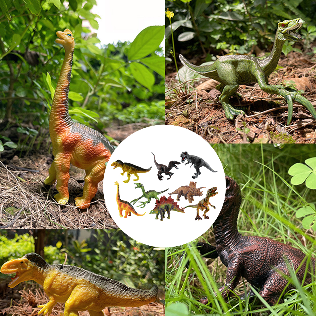 8PCS Jumbo Dinosaur Set,Realistic Looking Dinosaur Toy Set for Party Gift,Boys Girls Children's Birthday Gifts