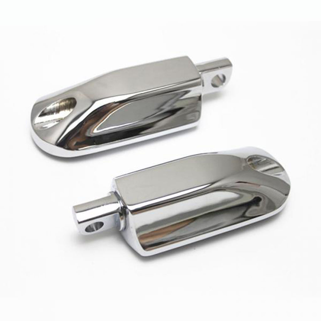 1 Pair Silver Rear Front Foot Pegs Pedals for Harley   
