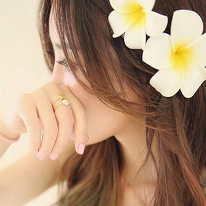 Best of Fashion Lovely Lady Hawaii Flower Corsages Brooch Pin Clip Seaside Wedding Bridal Hair Jewelry Simulation Frangipani Hairpin Reviews & Tips