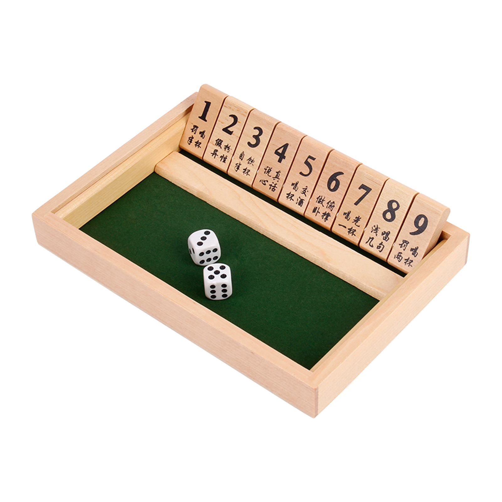 Wooden Flop Game Leisure Entertainment Wooden Board Game Board Play Number for Pub Bar Party Indoor Family