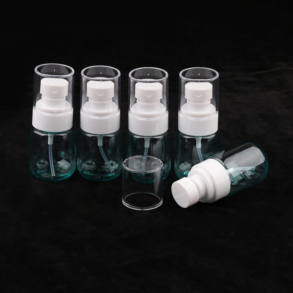 5 Pieces Empty Reusable Portable Fine Mist Sprayer Bottle for Perfume Essential Oils Liquids Travel Size