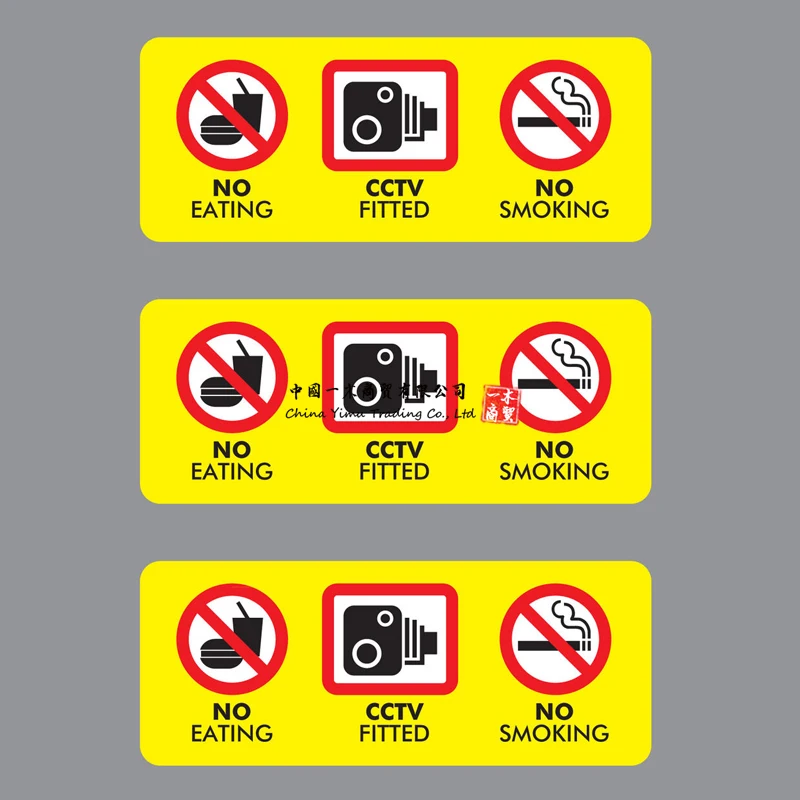 Cctv Taxi autobús el vehículo advertencia pegatina Signo X 6 8cmx3cm grabación de vídeo calcomanía 